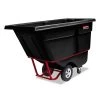 Rubbermaid Commercial FG130500BLA 1/2 Cu-yd. 850 Lb. Capacity Rotomolded Rectangular Plastic Tilt Truck (Black) -Rubbermaid Commercial Sales Shop rcpn1305bla