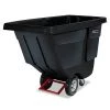 Rubbermaid Commercial FG131400BLA Rotomolded Plastic Rectangular 850 Lbs. Capacity Tilt Truck - Black -Rubbermaid Commercial Sales Shop rcpn1314bla