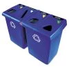 Rubbermaid Commercial 1792372 92 Gal. Four-Stream, Glutton Recycling Station - Blue -Rubbermaid Commercial Sales Shop rcpn1792372