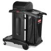 Rubbermaid Commercial 1861427 Executive High Security 23.1 In. X 39.6 In. X 27.5 In. Janitorial Cleaning Cart - Black -Rubbermaid Commercial Sales Shop rcpn1861427