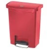 Rubbermaid Commercial 1883564 Slim Jim Resin Step-On Container, Front Step Style, 8 Gal, Red -Rubbermaid Commercial Sales Shop rcpn1883564