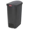 Rubbermaid Commercial 1883612 Slim Jim 13 Gallon End Step Style Resin Step-On Container - Black -Rubbermaid Commercial Sales Shop rcpn1883612