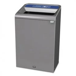 Rubbermaid Commercial 1961629 Configure 33 Gal. 1 Stream Mixed Recycling Waste Receptacle - Gray
