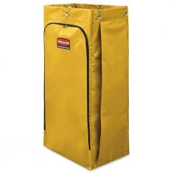 Rubbermaid Commercial 1966881 Vinyl 34-Gallon 17.5 In. X 33 In. Cleaning Cart Bag - Yellow