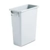 Rubbermaid Commercial 1971258 Slim Jim Waste Container W/handles, Rectangular, Plastic, 15.875gal, Light Gray -Rubbermaid Commercial Sales Shop rcpn1971258 a