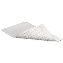 Rubbermaid Commercial 1982726 Safti Grip Latex-Free 16 In. X 28 In. Vinyl Bath Mat - White