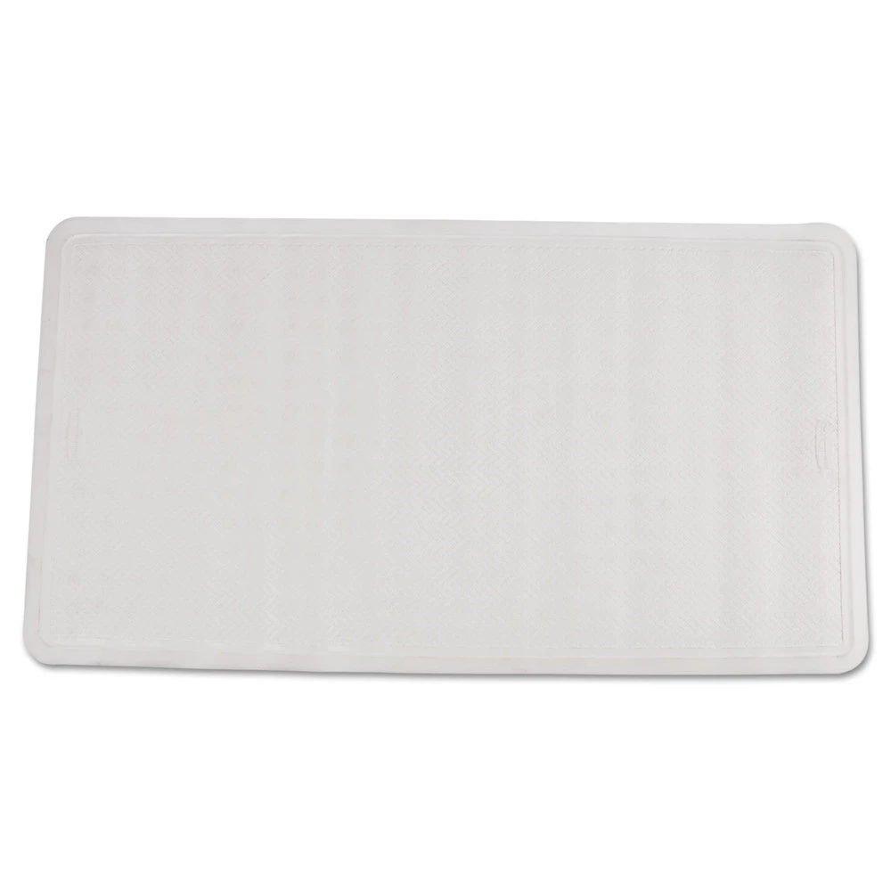 Rubbermaid Commercial 1982726 Safti Grip Latex-Free 16 In. X 28 In. Vinyl Bath Mat - White 3 Rubbermaid Commercial 1982726 Safti Grip Latex-Free 16 In. X 28 In. Vinyl Bath Mat - White - Image 2