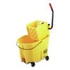 Rubbermaid Commercial 2031764 WaveBrake 2.0 Side Press 8.75-Gallon Bucket/Wringer With Drain - Yellow -Rubbermaid Commercial Sales Shop rcpn2031764