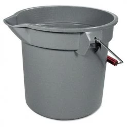 Rubbermaid Commercial FG261400GRAY 14 Quart Round Utility Bucket (Gray)