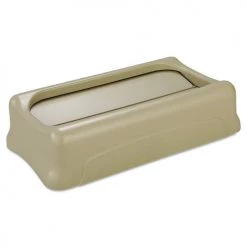 Rubbermaid Commercial FG267360BEIG Slim Jim 11.40 In. X 20.5 In. X 5 In. Swing Lid - Beige
