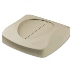 Rubbermaid Commercial FG268988BEIG Untouchable 16 In. X 16 In. Square Swing Top Lid - Beige