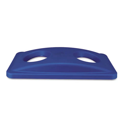 Rubbermaid Commercial FG269288BLUE 20.38 In. X 11.38 In. X 2.75 In. Lid For Slim Jim Bottle Recycling Container - Blue 7 Rubbermaid Commercial FG269288BLUE 20.38 In. X 11.38 In. X 2.75 In. Lid For Slim Jim Bottle Recycling Container - Blue - Image 5