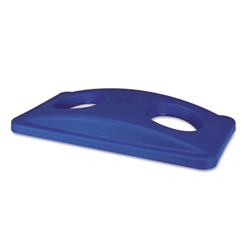 Rubbermaid Commercial FG269288BLUE 20.38 In. X 11.38 In. X 2.75 In. Lid For Slim Jim Bottle Recycling Container - Blue 8 Rubbermaid Commercial FG269288BLUE 20.38 In. X 11.38 In. X 2.75 In. Lid For Slim Jim Bottle Recycling Container - Blue - Image 6