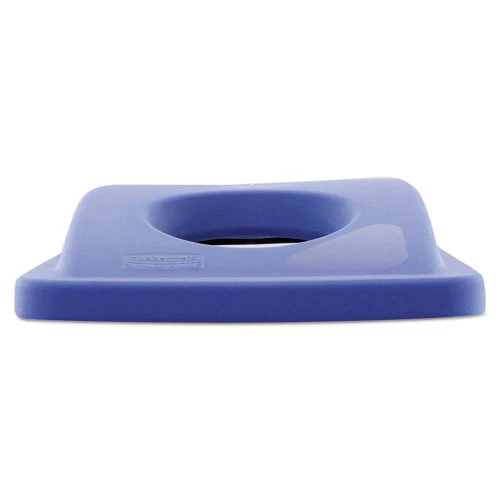 Rubbermaid Commercial FG269288BLUE 20.38 In. X 11.38 In. X 2.75 In. Lid For Slim Jim Bottle Recycling Container - Blue 9 Rubbermaid Commercial FG269288BLUE 20.38 In. X 11.38 In. X 2.75 In. Lid For Slim Jim Bottle Recycling Container - Blue - Image 7