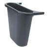Rubbermaid Commercial FG295073BLA Rectangular Saddle Basket Recycling Bin - Black