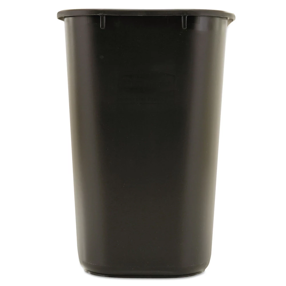 Rubbermaid Commercial FG295600BLA 7 Gal. Rectangular, Deskside Plastic Wastebasket - Black 4 Rubbermaid Commercial FG295600BLA 7 Gal. Rectangular, Deskside Plastic Wastebasket - Black - Image 2