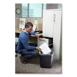 Rubbermaid Commercial FG295600BLA 7 Gal. Rectangular, Deskside Plastic Wastebasket - Black 15 Rubbermaid Commercial FG295600BLA 7 Gal. Rectangular, Deskside Plastic Wastebasket - Black -Rubbermaid Commercial Sales Shop rcpn295600bk f