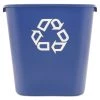 Rubbermaid Commercial FG295673BLUE 28.13 Qt. Rectangular Plastic Deskside Recycling Container - Medium, Blue -Rubbermaid Commercial Sales Shop rcpn295673be