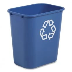 Rubbermaid Commercial FG295673BLUE 28.13 Qt. Rectangular Plastic Deskside Recycling Container - Medium, Blue 10 Rubbermaid Commercial FG295673BLUE 28.13 Qt. Rectangular Plastic Deskside Recycling Container - Medium, Blue -Rubbermaid Commercial Sales Shop rcpn295673be b