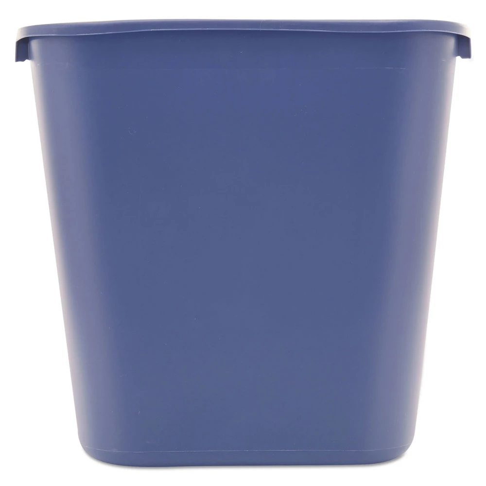 Rubbermaid Commercial FG295673BLUE 28.13 Qt. Rectangular Plastic Deskside Recycling Container - Medium, Blue 6 Rubbermaid Commercial FG295673BLUE 28.13 Qt. Rectangular Plastic Deskside Recycling Container - Medium, Blue - Image 4