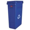 Rubbermaid Commercial FG354007BLUE Slim Jim Recycling Container W/venting Channels, Plastic, 23gal, Blue 1 Rubbermaid Commercial FG354007BLUE Slim Jim Recycling Container W/venting Channels, Plastic, 23gal, Blue -Rubbermaid Commercial Sales Shop rcpn354007be