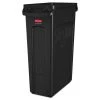 Rubbermaid Commercial FG354060BLA Slim Jim Receptacle W/venting Channels, Rectangular, Plastic, 23gal, Black 2 Rubbermaid Commercial FG354060BLA Slim Jim Receptacle W/venting Channels, Rectangular, Plastic, 23gal, Black -Rubbermaid Commercial Sales Shop rcpn354060bk a