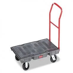 Rubbermaid Commercial FG443600BLA 24 In. X 48 In. 2000 Lbs. Capacity Heavy-Duty Platform Truck Cart - Black