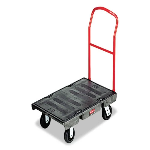 Rubbermaid Commercial FG443600BLA 24 In. X 48 In. 2000 Lbs. Capacity Heavy-Duty Platform Truck Cart - Black 4 Rubbermaid Commercial FG443600BLA 24 In. X 48 In. 2000 Lbs. Capacity Heavy-Duty Platform Truck Cart - Black - Image 2