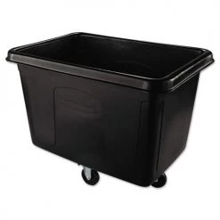 Rubbermaid Commercial FG461400BLA 500 Lbs. Capacity, Rectangular, Cube Truck - Black