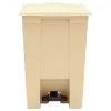 Rubbermaid Commercial FG614400BEIG 12 Gal. Plastic, Square, Indoor Utility Step-On Waste Container - Beige -Rubbermaid Commercial Sales Shop rcpn6144bei