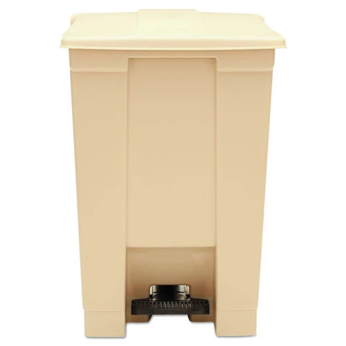 Rubbermaid Commercial FG614400BEIG 12 Gal. Plastic, Square, Indoor Utility Step-On Waste Container - Beige 3 Rubbermaid Commercial FG614400BEIG 12 Gal. Plastic, Square, Indoor Utility Step-On Waste Container - Beige