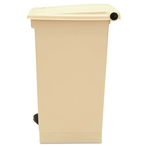 Rubbermaid Commercial FG614400BEIG 12 Gal. Plastic, Square, Indoor Utility Step-On Waste Container - Beige 4 Rubbermaid Commercial FG614400BEIG 12 Gal. Plastic, Square, Indoor Utility Step-On Waste Container - Beige - Image 2