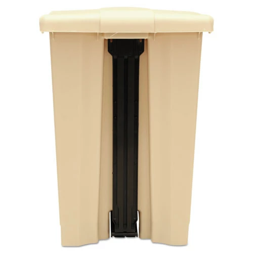 Rubbermaid Commercial FG614400BEIG 12 Gal. Plastic, Square, Indoor Utility Step-On Waste Container - Beige 5 Rubbermaid Commercial FG614400BEIG 12 Gal. Plastic, Square, Indoor Utility Step-On Waste Container - Beige - Image 3