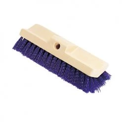 Rubbermaid Commercial FG633700BLUE 10 In. Plastic Bi-Level Deck Scrub Brush With Tapered Hole