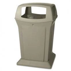 Rubbermaid Commercial FG917388BEIG Ranger 4 Opening 45 Gallon Container - Beige