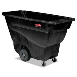 Rubbermaid Commercial FG9T1300BLA 450 Lbs. Capacity, Rectangular Structural Foam Tilt Truck - Black