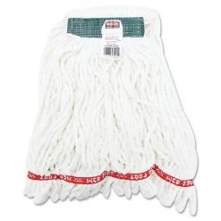 Rubbermaid Commercial FGA21206WH00 Web Foot Shrinkless Looped-End Cotton/Synthetic Wet Mop Heads - Medium, White