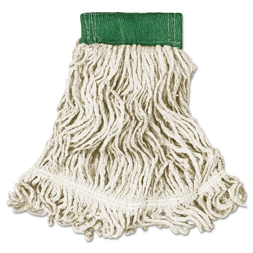 Rubbermaid Commercial FGD25206WH00 Super Stitch Cotton/Synthetic Looped-End Wet Mop Head - Medium, Green/White (6/Carton) 3 Rubbermaid Commercial FGD25206WH00 Super Stitch Cotton/Synthetic Looped-End Wet Mop Head - Medium, Green/White (6/Carton)