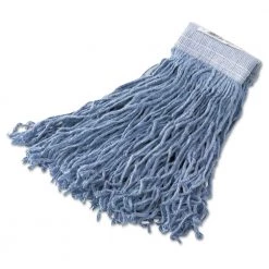 Rubbermaid Commercial FGF13600BL00 16 Oz. 5 In. Headband Synthetic Wet Mop Heads - Blue (6/Carton)