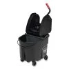 Rubbermaid Commercial 1863898 WaveBrake 2.0 35 Qt. Bucket/Wringer Mop Bucket Cart - Black -Rubbermaid Commercial Sales Shop rcpnfg1863898