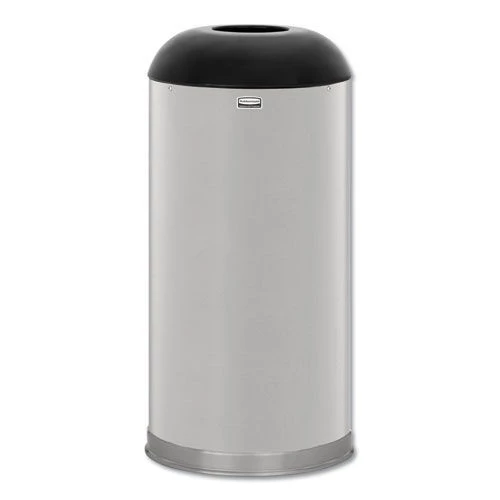 Rubbermaid Commercial FGR32SSSGL 15 Gal. European And Metallic Drop-In Dome Top Round Receptacle - Satin Stainless 3 Rubbermaid Commercial FGR32SSSGL 15 Gal. European And Metallic Drop-In Dome Top Round Receptacle - Satin Stainless