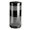 Rubbermaid Commercial FGS3ETBKPL Classics 25 Gallon Perforated Steel Open Top Receptacle - Gloss Black -Rubbermaid Commercial Sales Shop rcpns3etbk