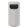 Rubbermaid Commercial FGSO16SSSGL 12 Gal. European And Metallic Side-Opening Receptacle - Satin Stainless -Rubbermaid Commercial Sales Shop rcpnso16sssgl